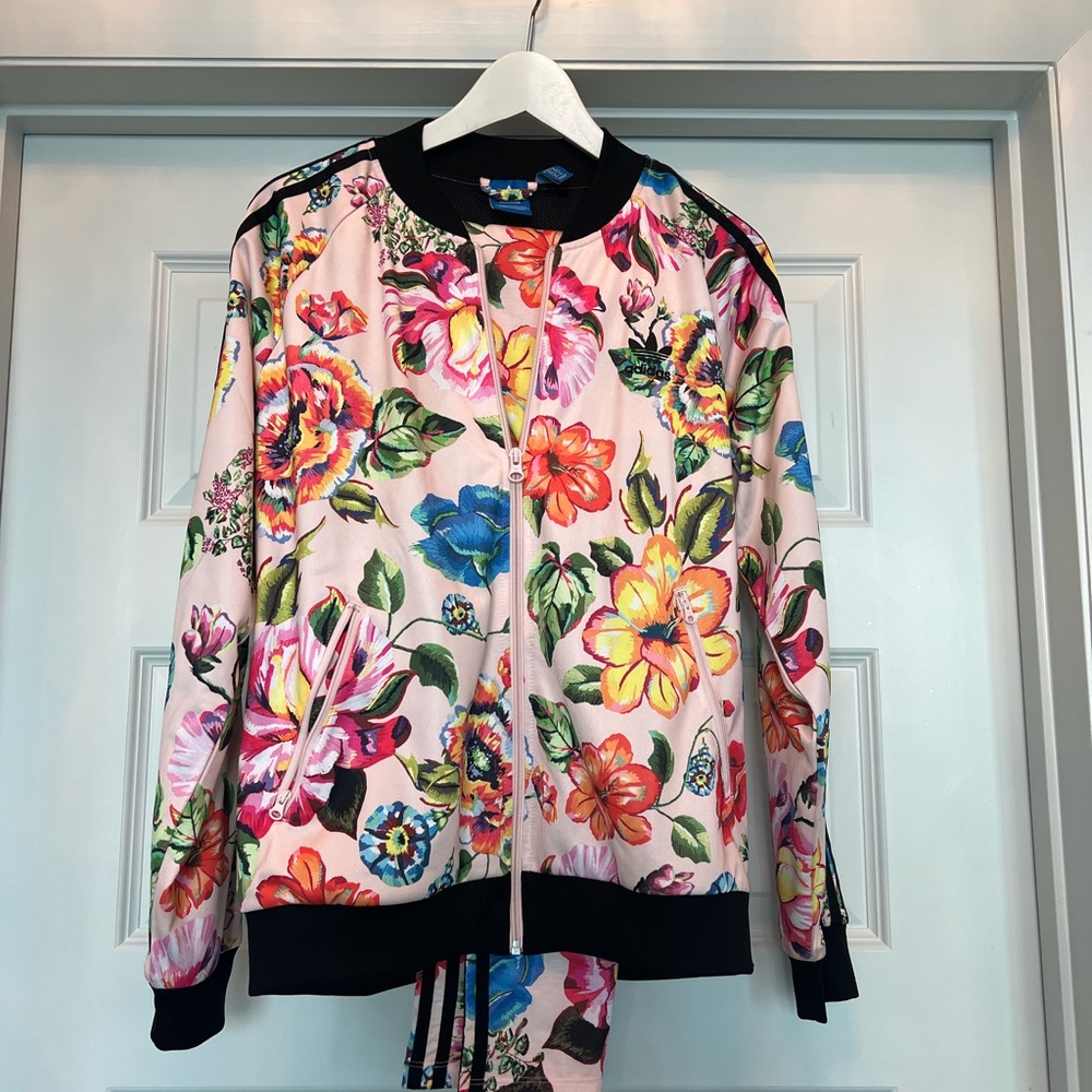 Adidas Floral Bomber Jacket & leggings set - Multicolor